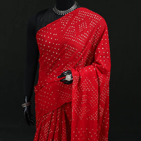 Kutch Bandhani Tie-Dye Cotton Saree 97