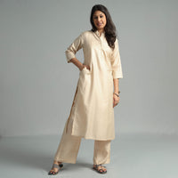  Tussar Silk Plain Kurta