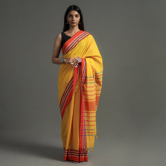 Yellow - Begampuri Handloom Cotton Saree