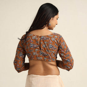 Buy Kalamkari Printed Cotton Stitched Blouse Online at iTokri.com