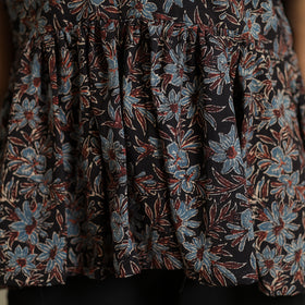 Black - Ajrakh Block Printed Cotton Crop Top 13