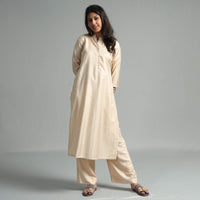  Tussar Silk Plain Kurta