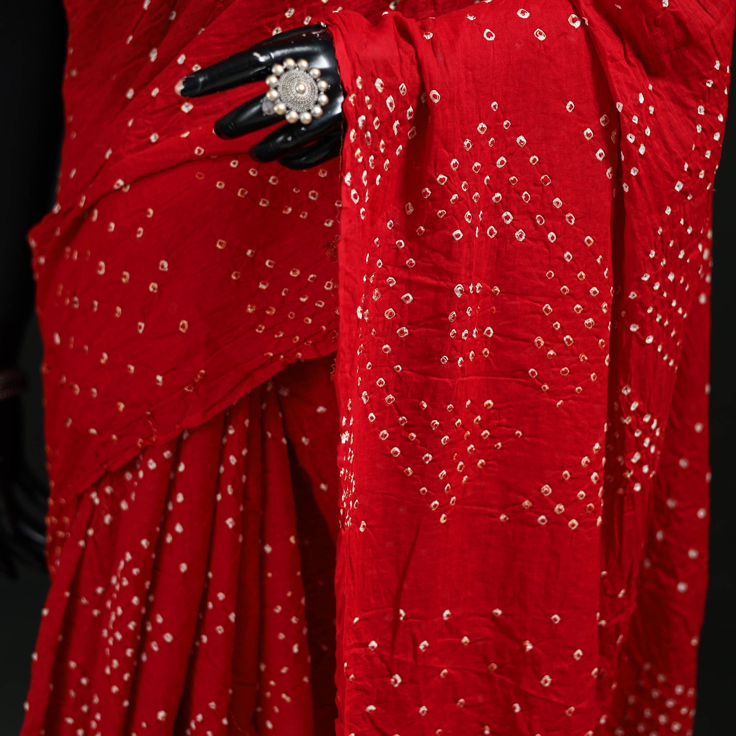 Kutch Bandhani Tie-Dye Cotton Saree 97