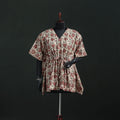 Peach - Kalamkari Hand Block Print Natural Dyed Cotton Kaftan (Short) 19