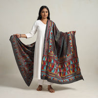 Multicolor - Bengal Handloom Silk Kantha Embroidery Dupatta 02