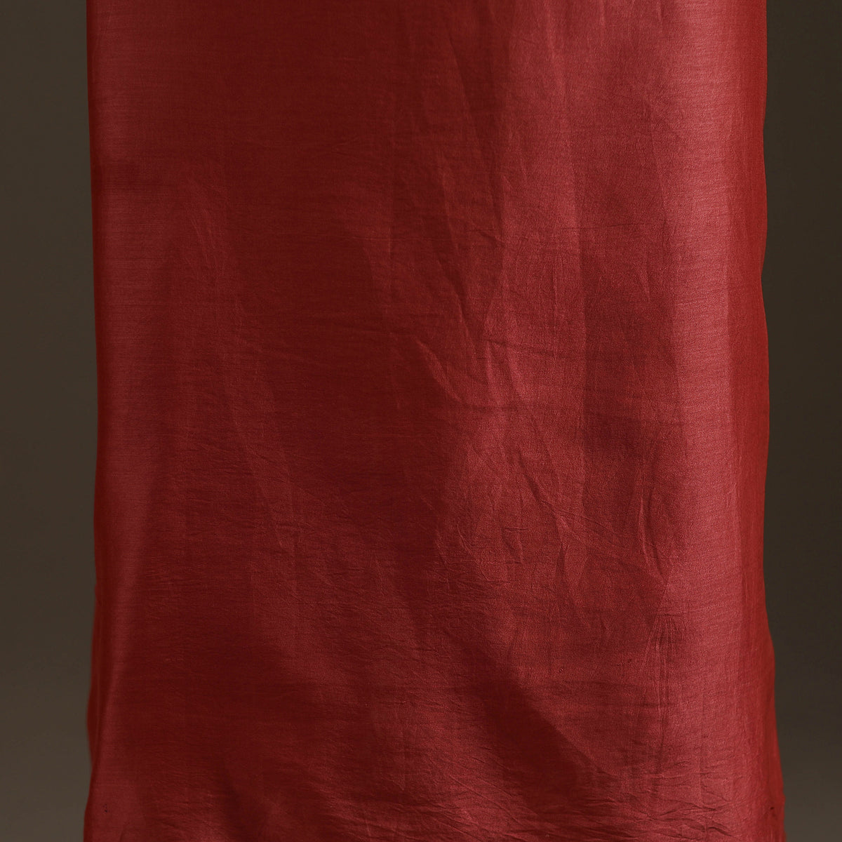 Red - Handpainted Srikalahasti Handloom Chanderi Silk Unstitched Kurta (2.3M) 06
