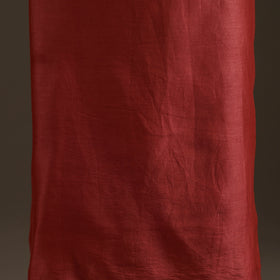Red - Handpainted Srikalahasti Handloom Chanderi Silk Unstitched Kurta (2.3M) 06