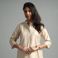  Tussar Silk Plain Kurta