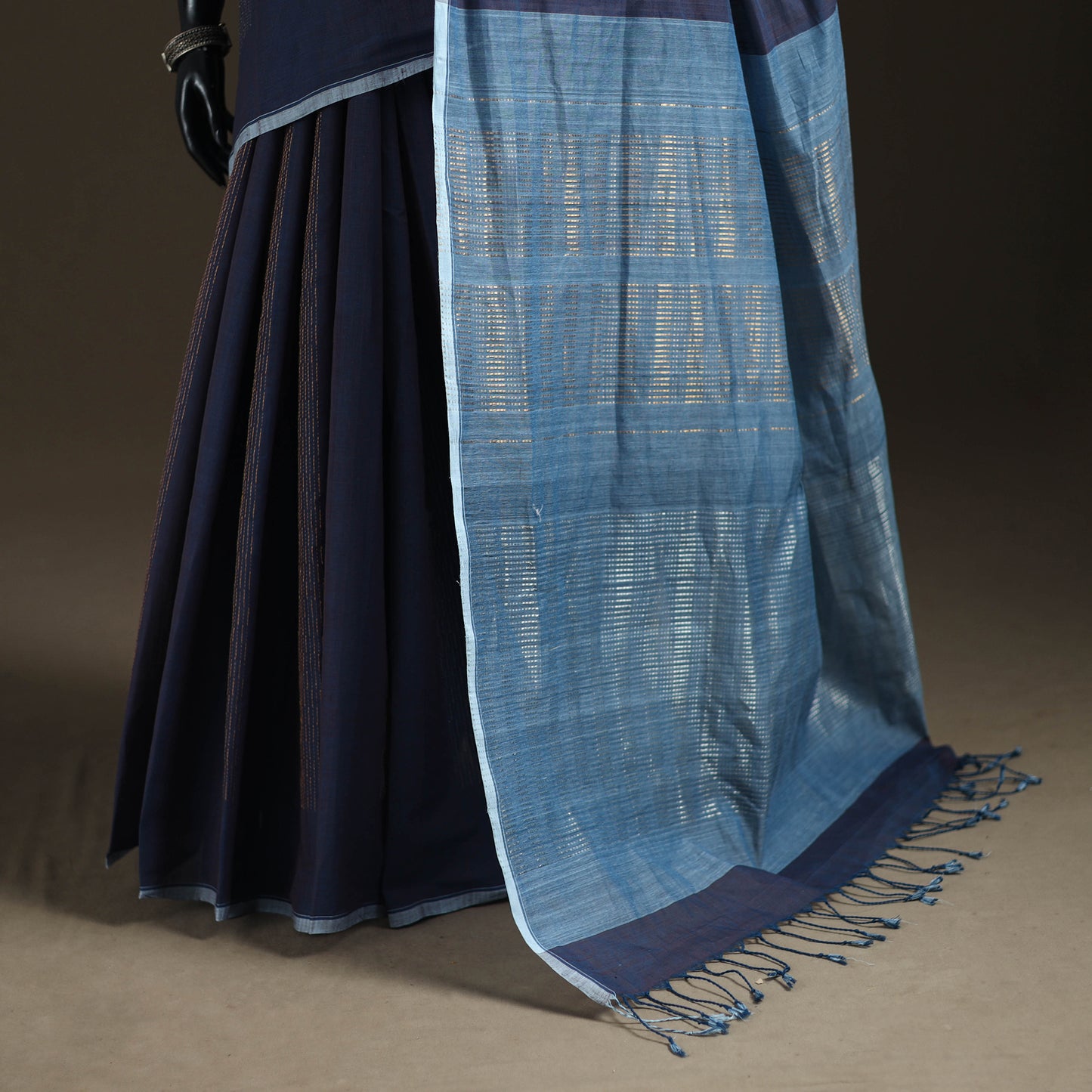 Srikakulam Jamdani Zari Pure Handspun Handloom Cotton Saree 48