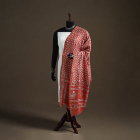 Akola Dabu Hand Block Print Chanderi Silk Handloom Dupatta 02