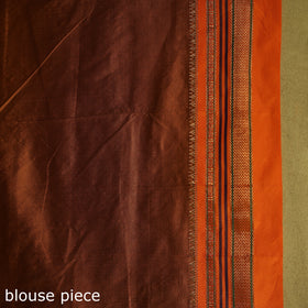 Maroon - mercerized cotton ilkal saree with border 11