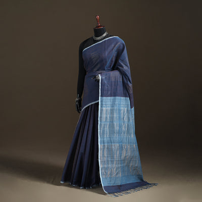 Srikakulam Jamdani Zari Pure Handspun Handloom Cotton Saree 49
