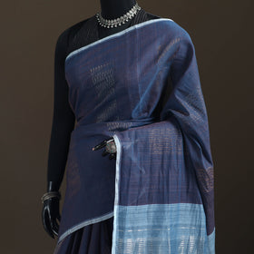Srikakulam Jamdani Zari Pure Handspun Handloom Cotton Saree 49