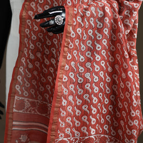 Akola Dabu Hand Block Print Chanderi Silk Handloom Dupatta 02