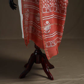 Akola Dabu Hand Block Print Chanderi Silk Handloom Dupatta 02