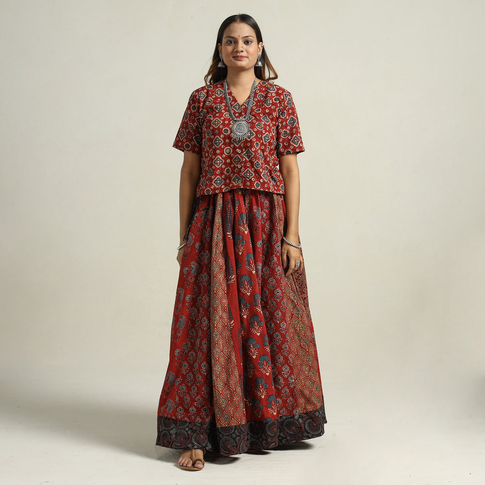 Ajrakh Patchwork Skirt 