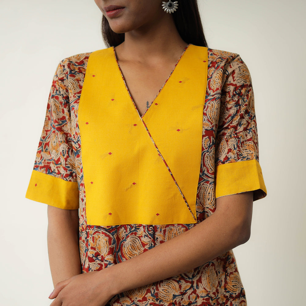 Natural Dyed Block Print Cotton Kalamkari Kurta 04