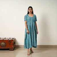 Mercerized Cotton Flared Pochampally Ikat Dress 15