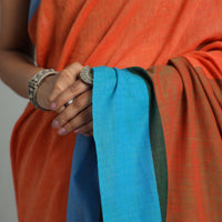 Orange - Bishnupur Pure Cotton Saree from Bengal 02