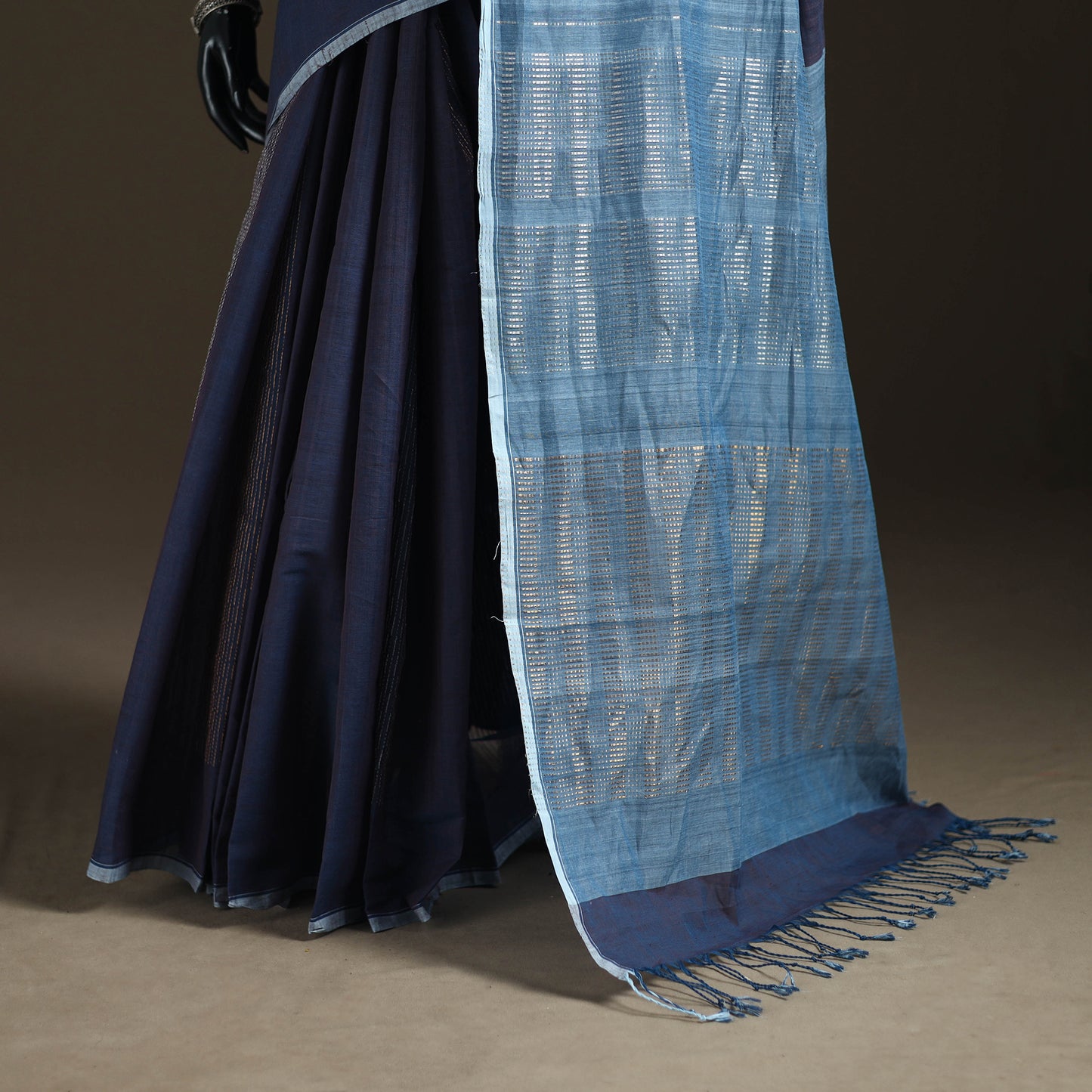 Srikakulam Jamdani Zari Pure Handspun Handloom Cotton Saree 49