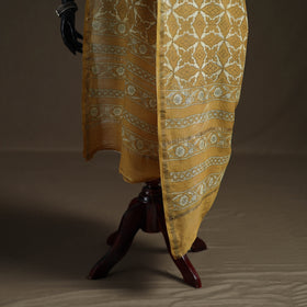 Akola Dabu Hand Block Print Chanderi Silk Handloom Dupatta 03