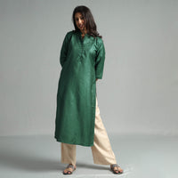 plain silk kurta