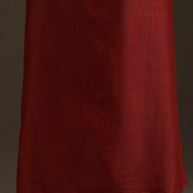 Red - Handpainted Srikalahasti Handloom Chanderi Silk Unstitched Kurta (2.3M) 09