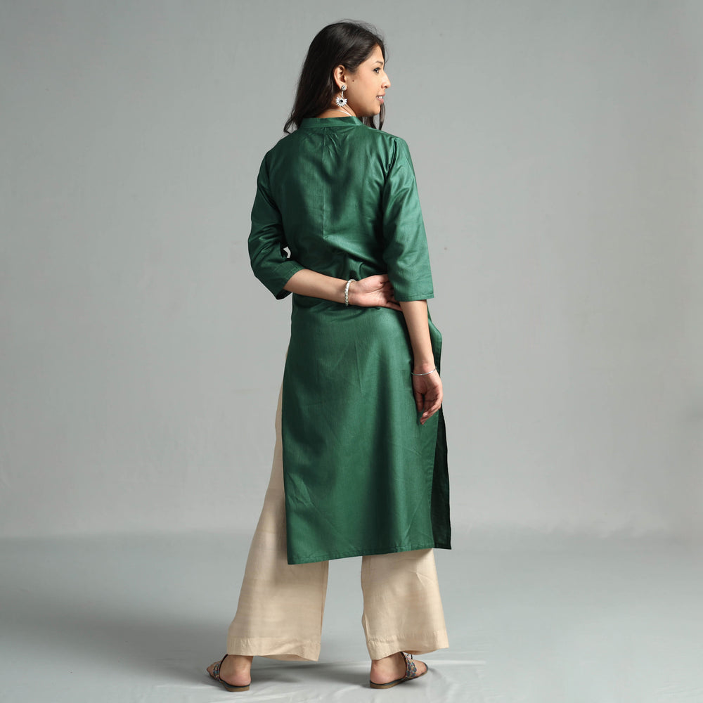 plain silk kurta