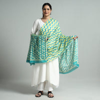 Green - Jaipur Printed Mul Cotton Dupatta 27