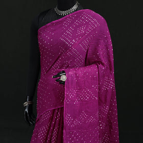 Kutch Bandhani Tie-Dye Cotton Saree 100