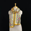 Ranihati Chanderi Silk Hand Embroidered Stole with Pom Pom 184