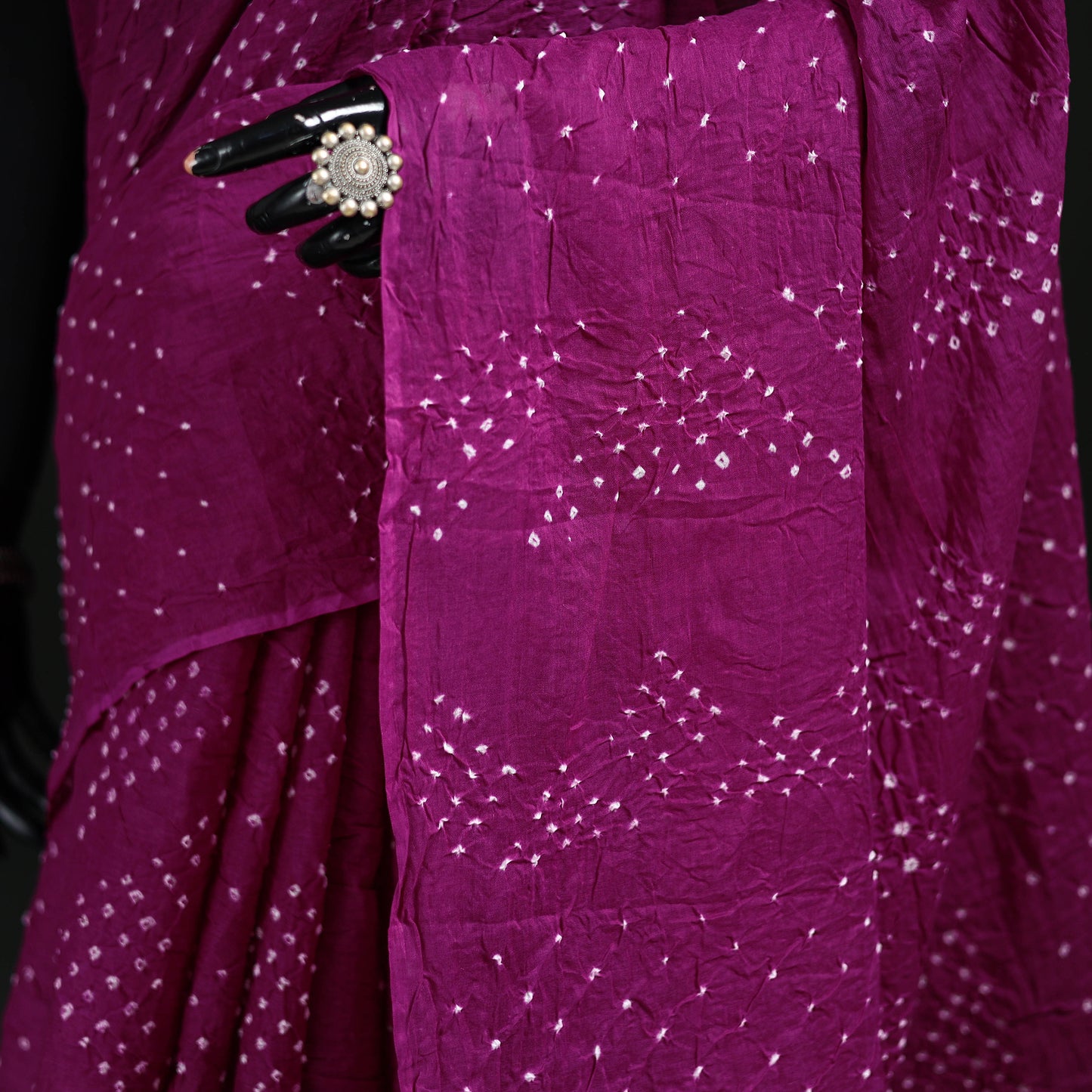 Kutch Bandhani Tie-Dye Cotton Saree 100