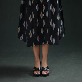 Pochampally Ikat Cotton Sleeveless Buttoned Down Long Dress for Women 12