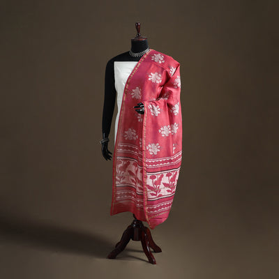 Akola Dabu Hand Block Print Chanderi Silk Handloom Dupatta 05