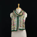 Ranihati Chanderi Silk Hand Embroidered Stole with Pom Pom 187