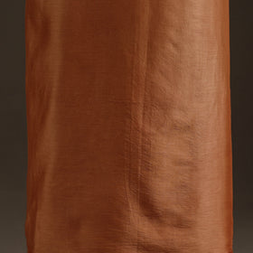 Orange - Handpainted Srikalahasti Handloom Chanderi Silk Unstitched Kurta (2.3M) 11