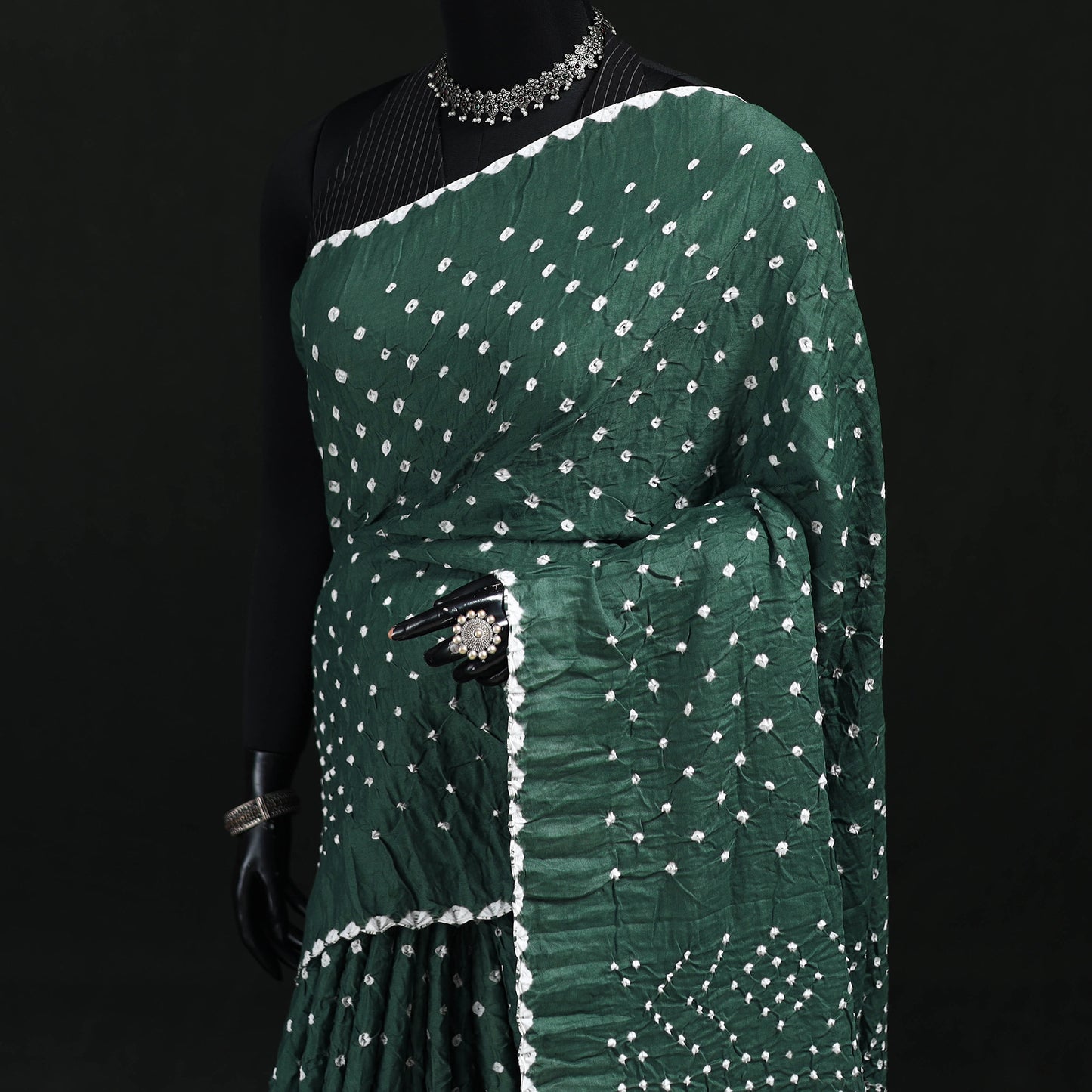 Kutch Bandhani Tie-Dye Cotton Saree 102