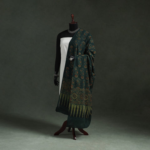 Pure Mul Cotton Kutch Hand Block Print Natural Dyed Ajrakh Dupatta 80