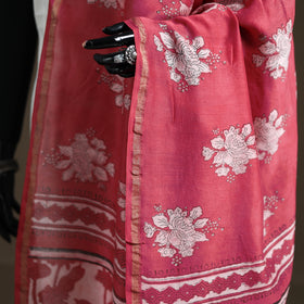 Akola Dabu Hand Block Print Chanderi Silk Handloom Dupatta 05