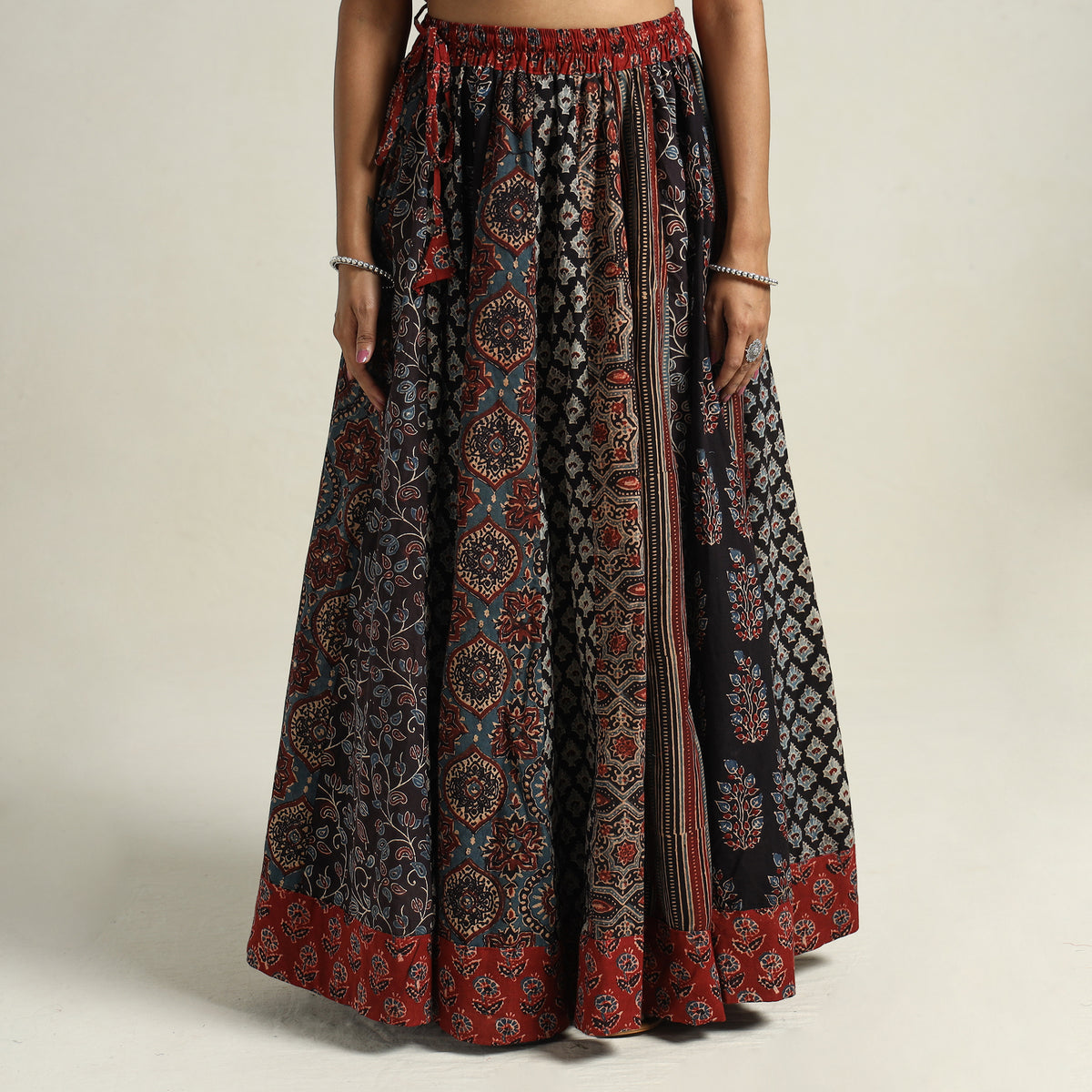 Ajrakh Patchwork Skirt 