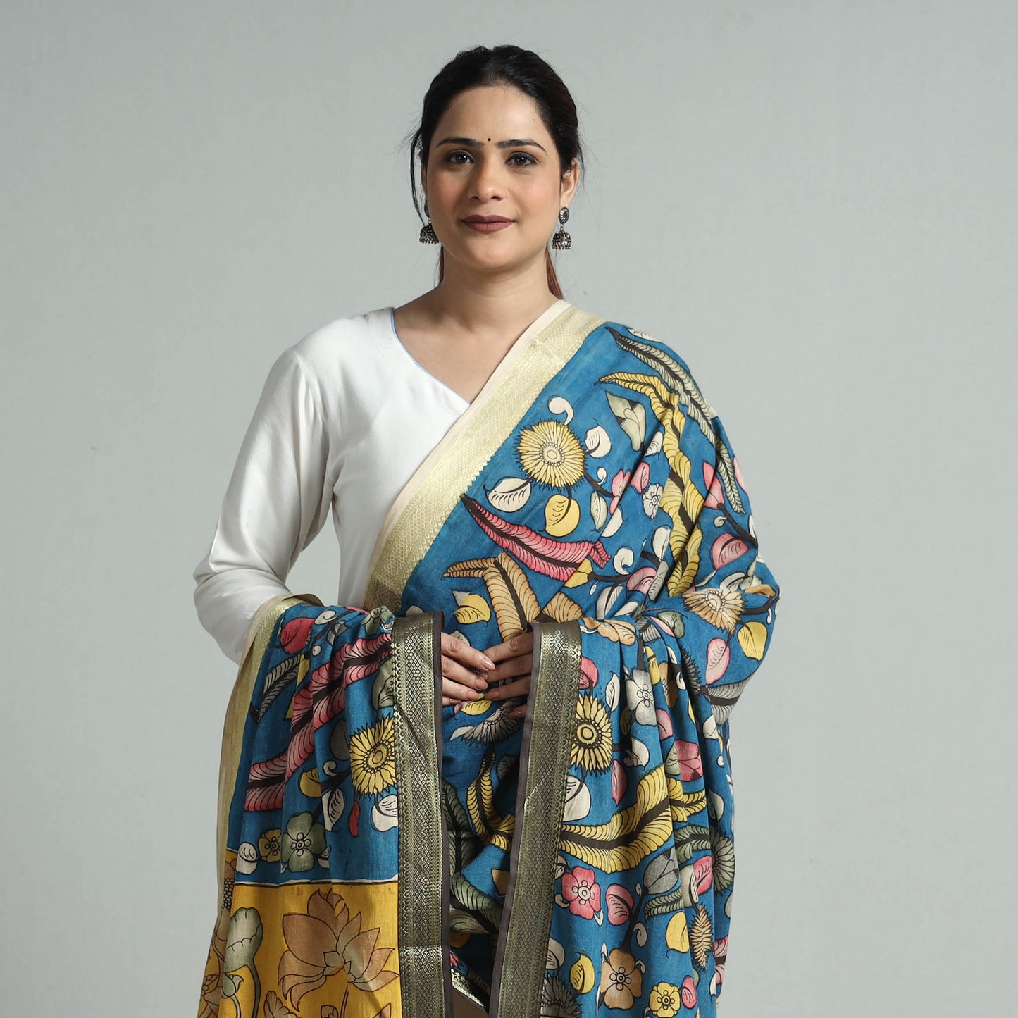 Kalamkari Handpainted Dupatta