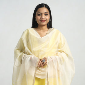  Traditional Maheshwari Handloom Silk Cotton Kurta with Dupatta Set 