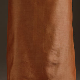 Orange - Handpainted Srikalahasti Handloom Chanderi Silk Unstitched Kurta (2.3M) 12