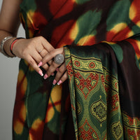 Ajrakh Modal Silk Saree