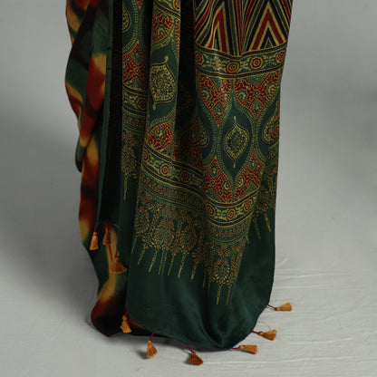 Ajrakh Modal Silk Saree