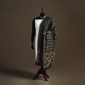 Akola Dabu Hand Block Print Chanderi Silk Handloom Dupatta 07