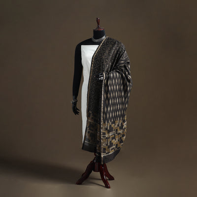 Akola Dabu Hand Block Print Chanderi Silk Handloom Dupatta 07