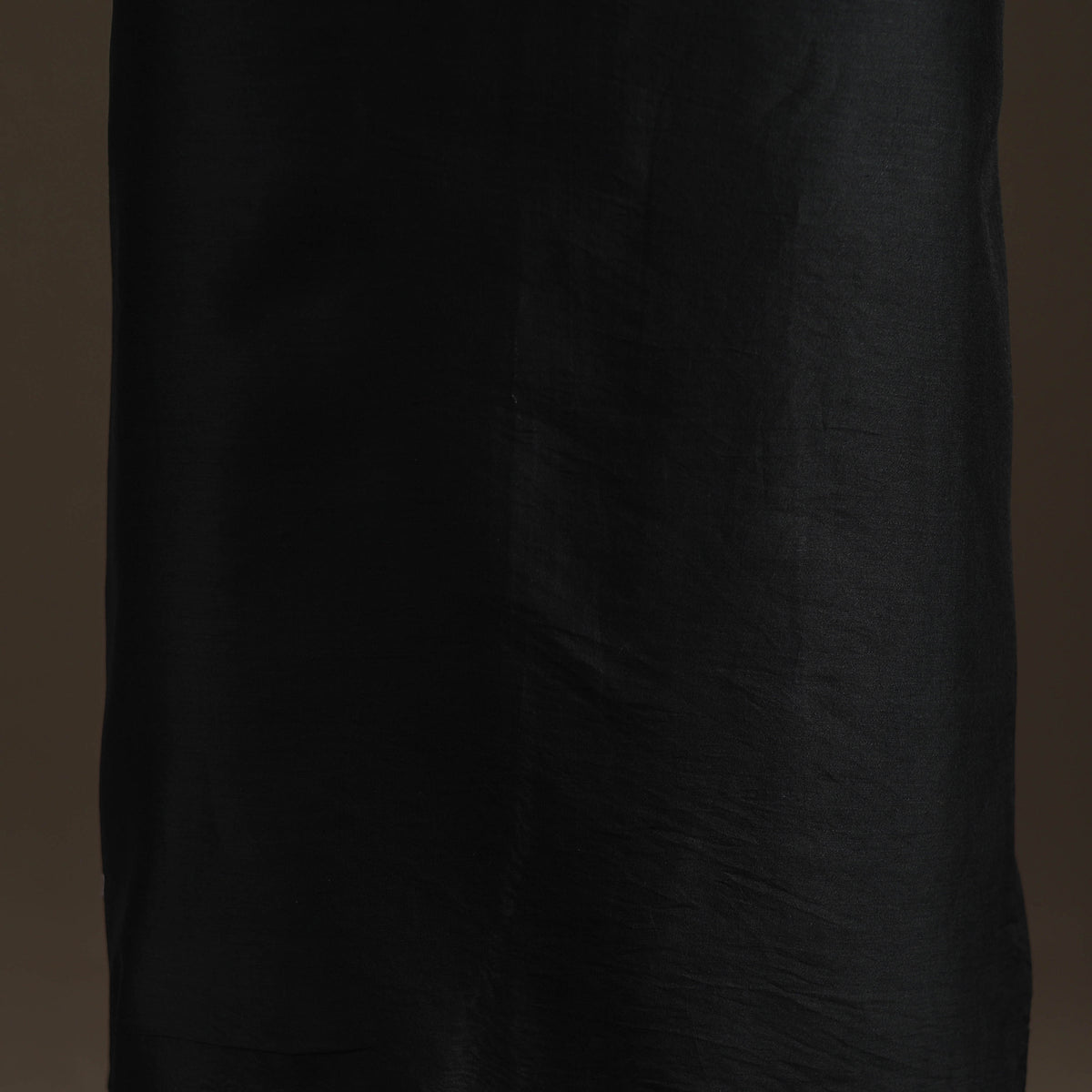 Black - Handpainted Srikalahasti Handloom Chanderi Silk Unstitched Kurta (2.3M) 13