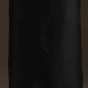 Black - Handpainted Srikalahasti Handloom Chanderi Silk Unstitched Kurta (2.3M) 13