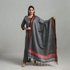 Buy Cotton Grey Dharwad Kurta Set with Palazzo & Dupatta